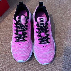 Hot pink Puma shoes